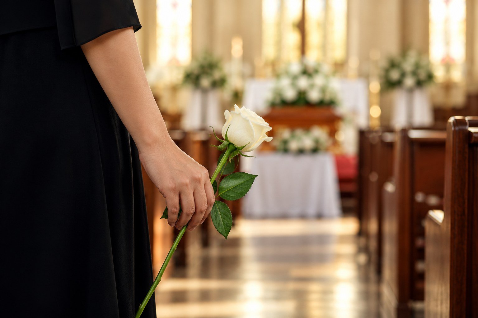 A single flower, a quiet tribute — photography style reference